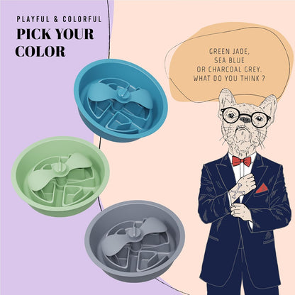 AVERYDAY Slow Feeder Dog Bowls for Large Breed, 2.5 Cups Deep Food Puzzle Bowl with Spinning Slow Feeder Insert, Non-Slip Bottom, Fits for Raised Stand, Hard Maze Design for Medium and Large Dogs