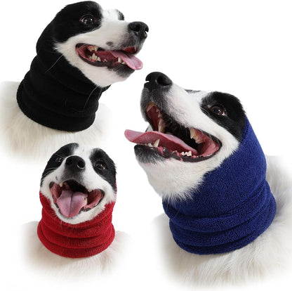 3 Pack Bundle (S, M, L) Dog & Cat Calming Band Cat Anxiety Relief Cover,Double Layer Thickened Elastic Neck Band Ear Muffs for Anxiety Relief/Noise Protection,Grooming,Thunder,Fireworks