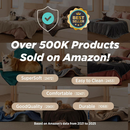 Bedsure Waterproof Dog Blankets for Small Dogs - Small Cat Blanket Washable for Couch Protection, Sherpa Fleece Puppy Blanket, Soft Plush Reversible Throw Furniture Protector, 25"X35", Grey