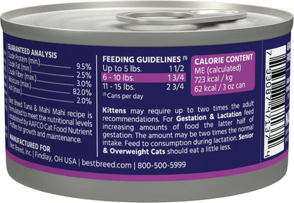 Best Breed Dr. Gary's Tuna & Mahi Mahi Canned Food for Cats - 24 x 3 oz. (Pack of 2)