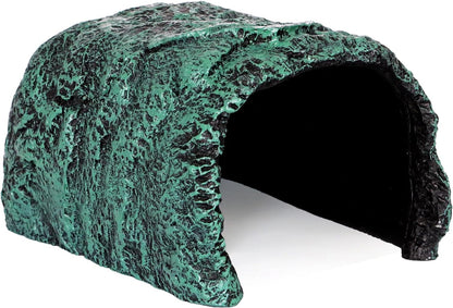 Reptile and Amphibians Rock Hide Cave - Climbing and Hiding Spots, Terrarium & Aquarium Decor, Perfect for Bearded Dragons,Lizards,Snakes,Turtles,Geckos,Frogs,Small Animals - Large Size
