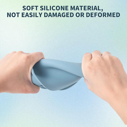 No Splash Dog Travel Bowls for Cars, Spill Proof Collapsible Dogs Water and Food Feeder Dispenser Integrated Molding Portable Cat Dish for Pet Vehicle Road Trips (Morandi Blue)