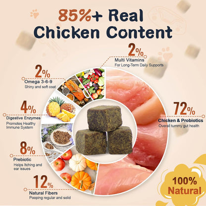 Probiotics for Dogs, Dog Probiotics for Digestive Health, Plus Pumpkin and Fish Oil, for Gut & Itchy, 120 Soft Chews