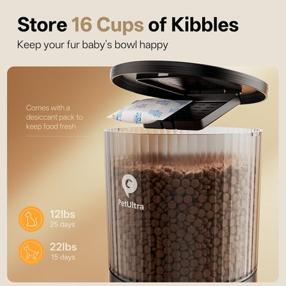 Automatic Cat Feeder with Camera: 5G WiFi Auto Pet Feeder Precise Timed Feeding with HD Video & 2-Way Audio, Food Dispenser with Desiccant Bag to Keep Kibble Fresh, Easy Setup for Indoor Cats