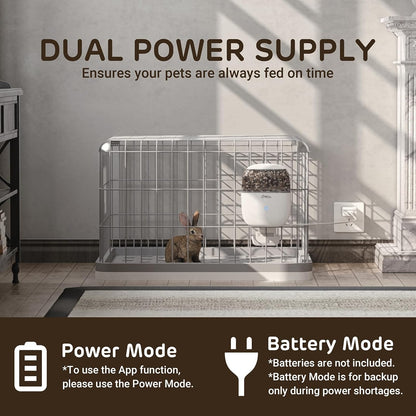 iPettie Smart WiFi Hanging Cage Feeder for Rabbits, Cats, Dogs & Hamsters - Perfect for Pet Stores, Remote & Portion Control, Timed Feeding, 62oz Capacity, Compatible with 5-30mm Dry Food