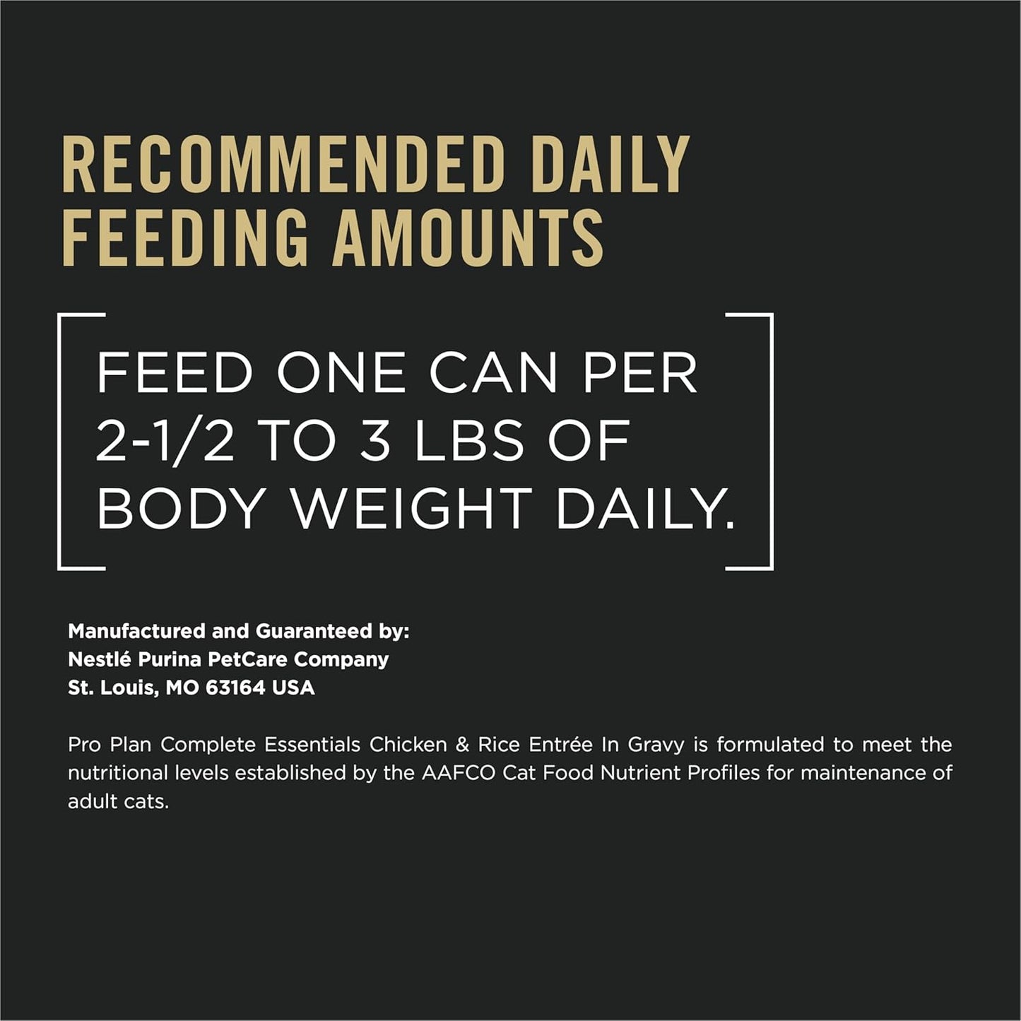 Purina Pro Plan High Protein Cat Food Complete Essentials Wet Gravy, Chicken and Rice Entree - (Pack of 24) 3 oz. Pull-Top Cans