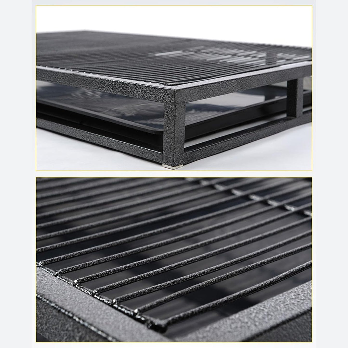 Dog Training Toilet, Reusable Iron Dog Potty Tray with Removable Wall for Small Medium Pets, Indoor Outdoor Pet Pad Holder (L)