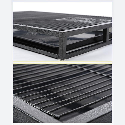 Dog Training Toilet, Reusable Iron Dog Potty Tray with Removable Wall for Small Medium Pets, Indoor Outdoor Pet Pad Holder (L)