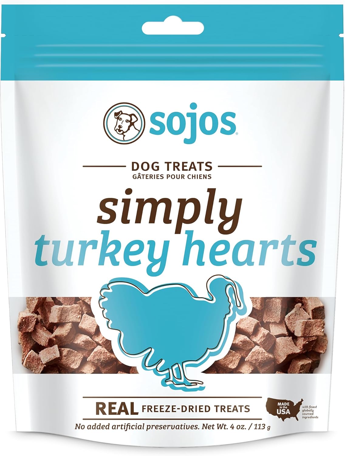 SOJOS Simply Turkey Freeze-Dried Dog Treats, 4 oz
