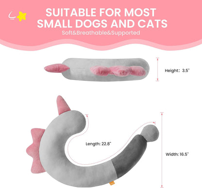 Dog Pillow - Soft Neck Pillows for Dogs, Washable Dog Calming Pillow for Better Sleep, Reduces Anxiety, Gift for Medium/Large Dogs and Cats