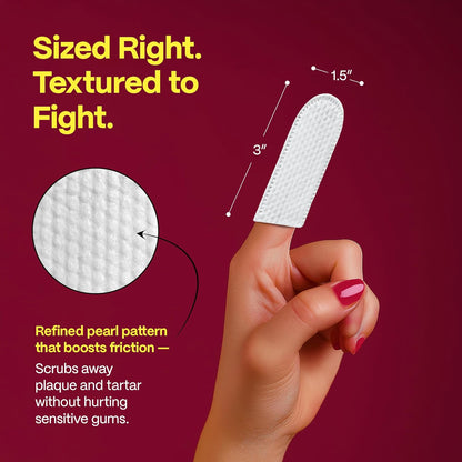 DOCO Dog Teeth Cleaning Wipes Dental Finger Wipes for Cats & Dogs Remove Plaque & Tartar, Freshen Breath, No Rinse, Easy & Effective Pet Tooth Cleaning Kit for Oral Care (Chicken Flavor, 50 Count)