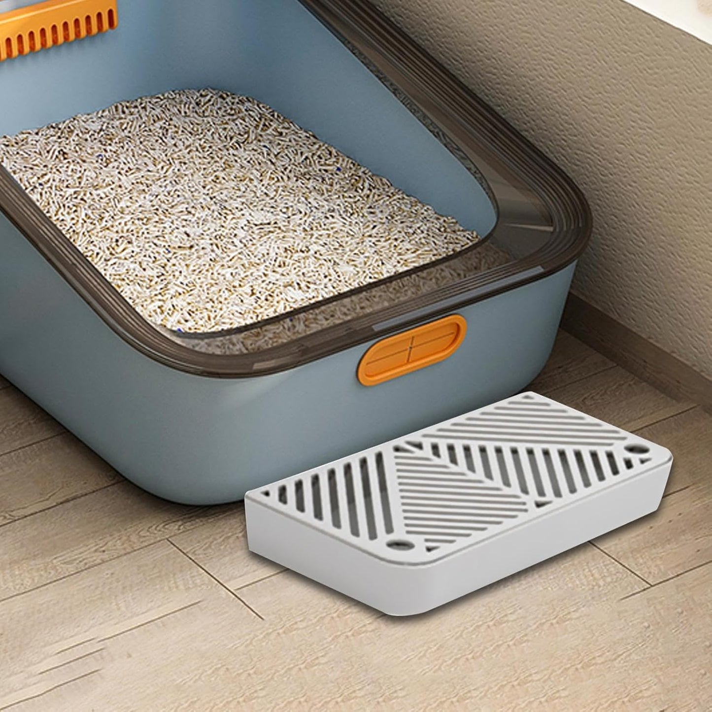 Foot Board for Cats Litter Box Pet Supplies Keep Tidy Reusable Accessory for Multiple Cats for Pet Litter Box Litter Pan, Flat