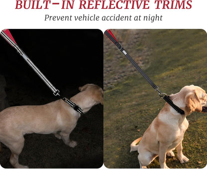 VIVAGLORY Dog Fleece Coat + Short Dog Leash, Easy to Take on and Off, Padded Neoprene & Heavy Duty