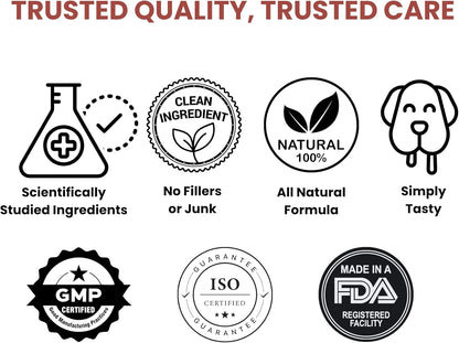 Noble Beast Dog Multivitamin Supplements, Soft Chews with Probiotics, Glucosamine Chondroitin Joint Support, Digestive Enzymes, Immune Support Vitamins for Skin & Coat, Chicken Flavor - 120 Count