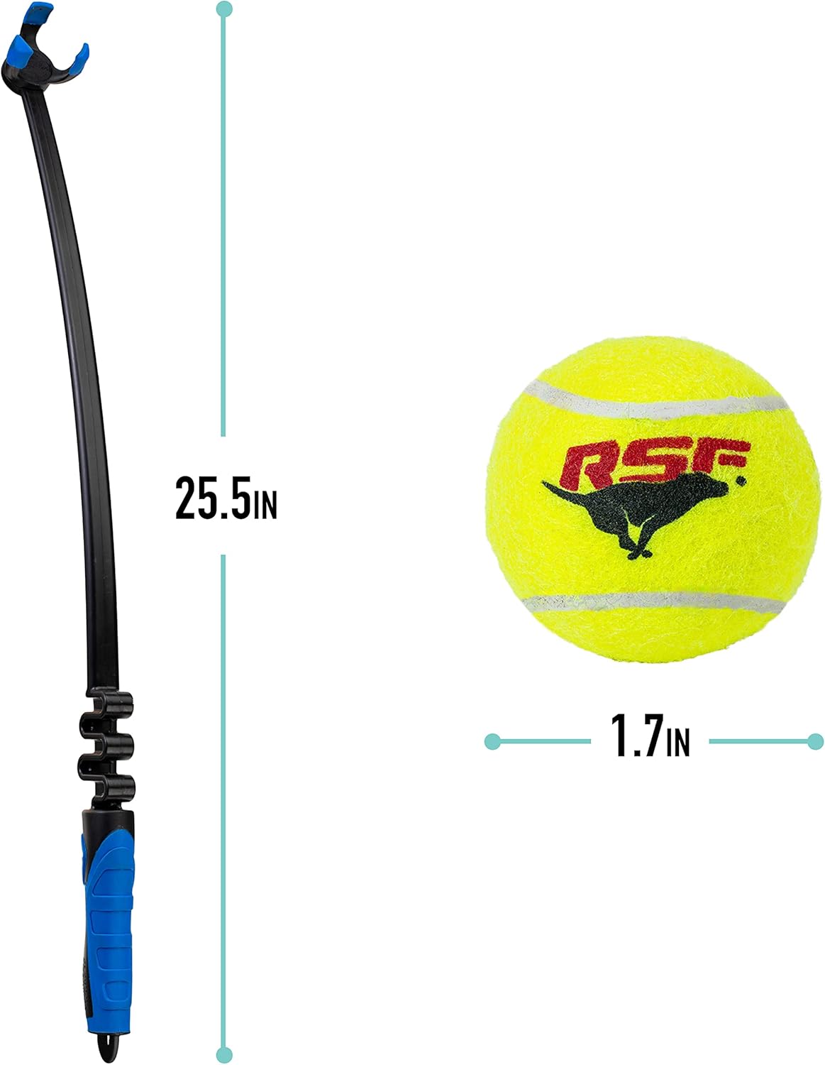 Franklin Pet Supply Co. Mini Tennis Ball Launcher for Dogs - RSF Mini Tennis Ball Thrower for Fetch + Active Play - Perfect Toy for Small Dogs