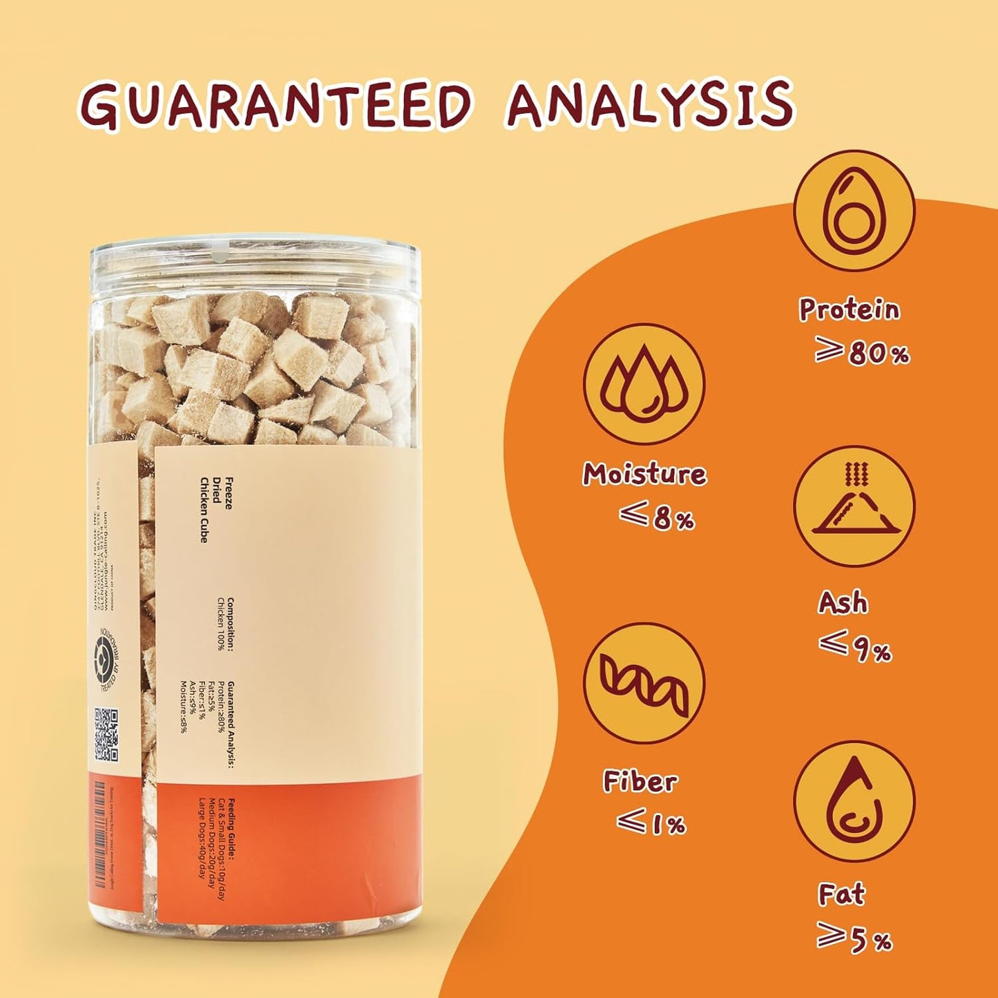 Jungle Calling Freeze Dried Chicken Cat & Dog Treats, Single Ingredient Chicken Bites for Cats & Dogs, High Protein Pet Training Treats, Edible Organic Food Topper, 10.58 oz