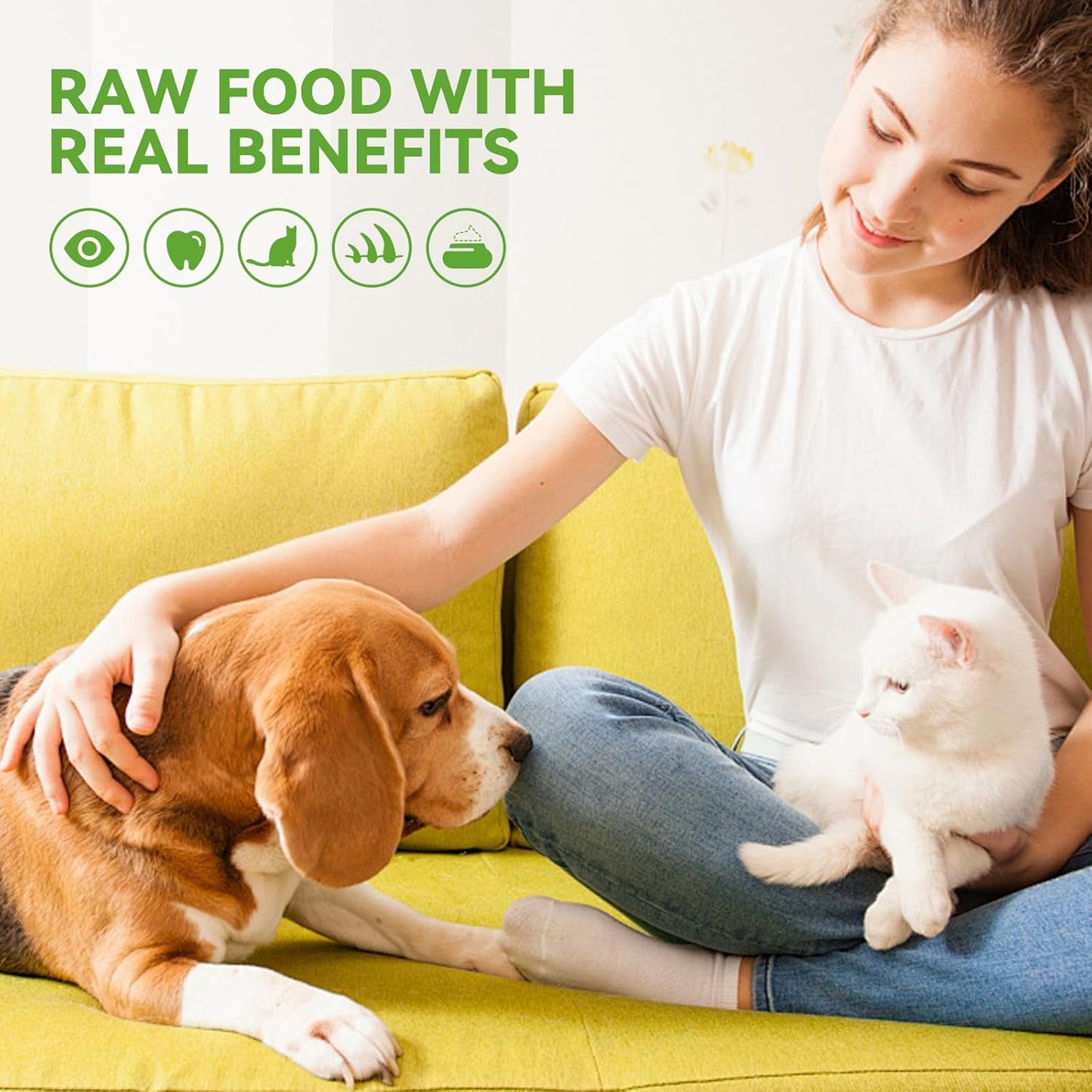 OPET Freeze Dried Cat Treats - Single Ingredient High Protein Pet Food, Healthy Training Snacks, Freeze Dried Duck Food Toppers for Cats and Dogs, Grain Free (4 Pack, Chicken & Duck)