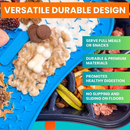 Marley Reversible Lick Mat. Reversible Dog Lick Mat. Lick Mat for Dogs. Premium Food-Grade Silicone Slow Feeder Dog Feeding Mat Non-Slip Design Dog Treat Mat