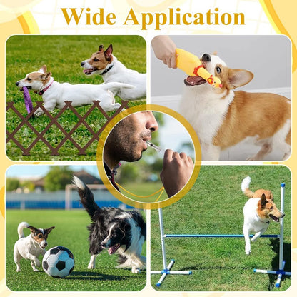 4 Pack Dog Whistle to Stop Barking Neighbors Dog with Lanyard Adjustable Ultrasonic Silent Dogs Recall Whistles(Black and White)