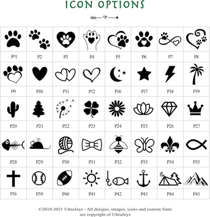 Ultra Joys Cat ID Tag Personalized Pet Tags, Durable Stainless Steel Small Pet Mini Dog Cat Tag Lightweight - Fish Tag in Silver