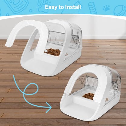Front Cover for Automatic Micro Chip Pet Feeder, Prevent Pets Competing for Food in Multiple Pets Home, Avoid Food Stealing from Other Cats and Dogs, Precise Diet Control of Each Pet
