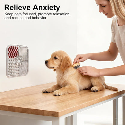 2 Pcs Lick Mat for Dogs Cats, Silicone Pet Food Mats with Suction Cups, Dog Licking Mat, Cat Dog Peanut Butter Lick Pad, Enrichment Pet Food Slow Feeder Mats for Bathing Grooming, with 2 Scrapers