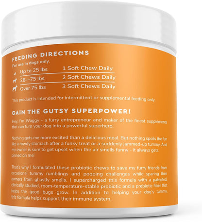 Wonder Paws Probiotics for Dogs – Daily Probiotic Supports Gut Health, Digestion, Gas, Bloating, Constipation, Stomach Relief & Immune Support - With Natural Probiotic & Prebiotic – 90 Probiotic Chews