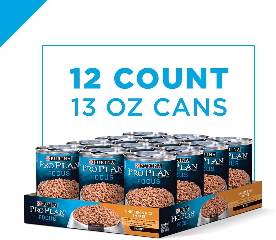 Purina Pro Plan Puppy - Dry Dog Food & Canned Wet Dog Food Bundle Package