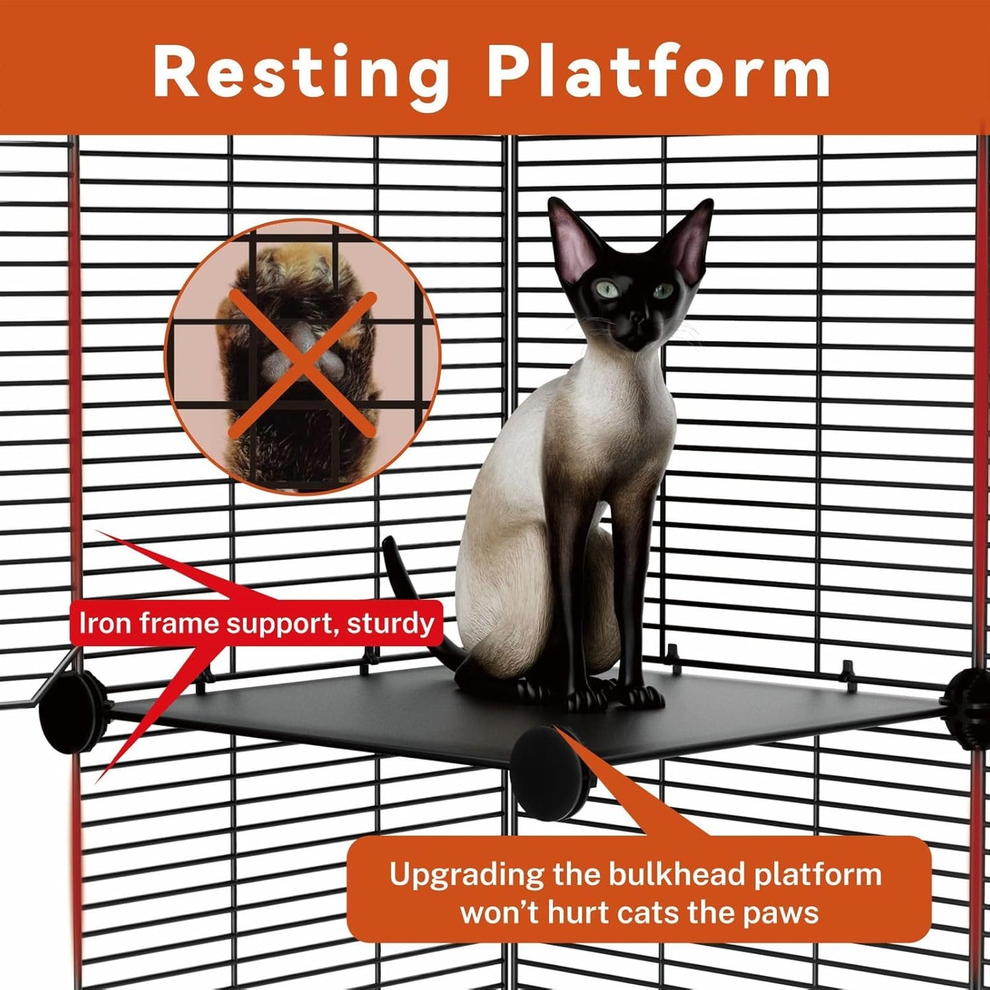 Cat Litter Box with Lid Indoor: Enclosed Litter Box with Cover for Multiple Cats Kitty, DIY Litterbox for C&C Grid Cat Cage