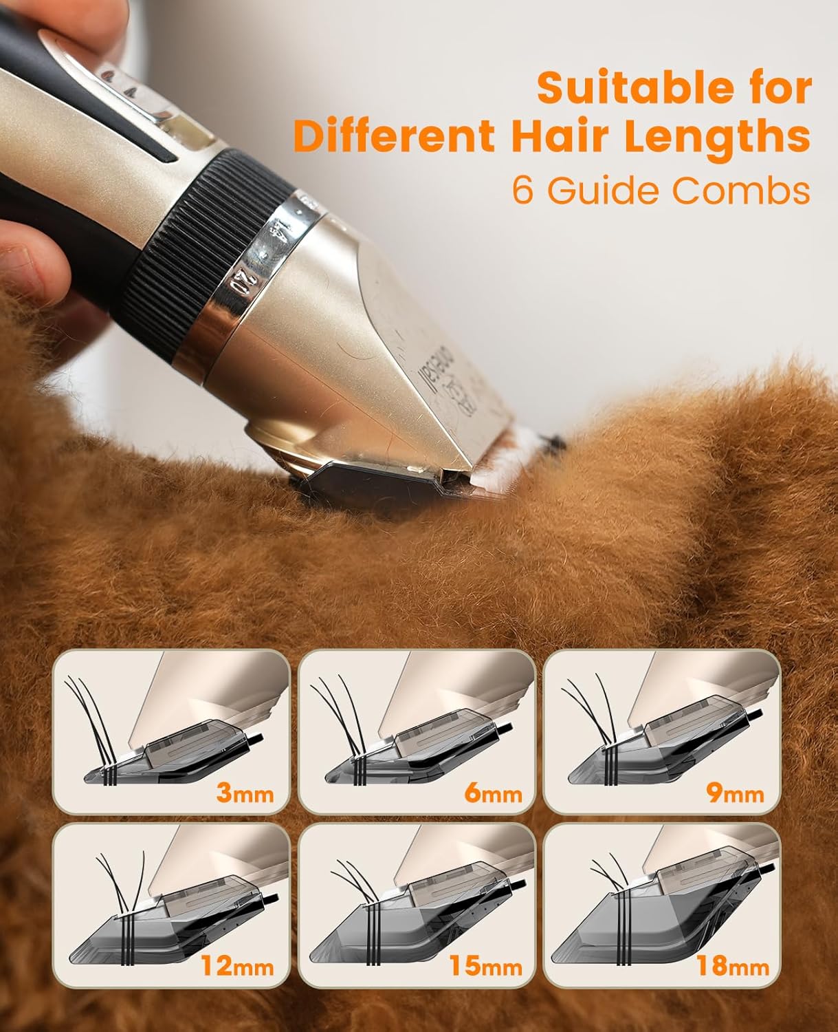 oneisall Dog Clippers and Paw Trimmer Kit 2 in 1 Low Noise Cordless Dog Clippers for Grooming Pet Hair Trimmers for Small and Large Dogs Cats Animals