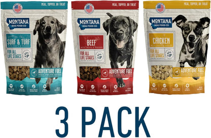 Adventure Fuel Freeze-Dried Raw Grain-Free Dog Food: 3 Pack- 16 oz