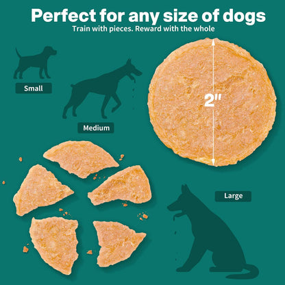 Dog Chicken Chips Treat - 12 oz, 100% Natural Ingredient Made in USA, High Protein Low Calorie Pet Training Chew Jerky Dried Food, Healthy Pet Supplies for Medium, Large Breeds & Puppy