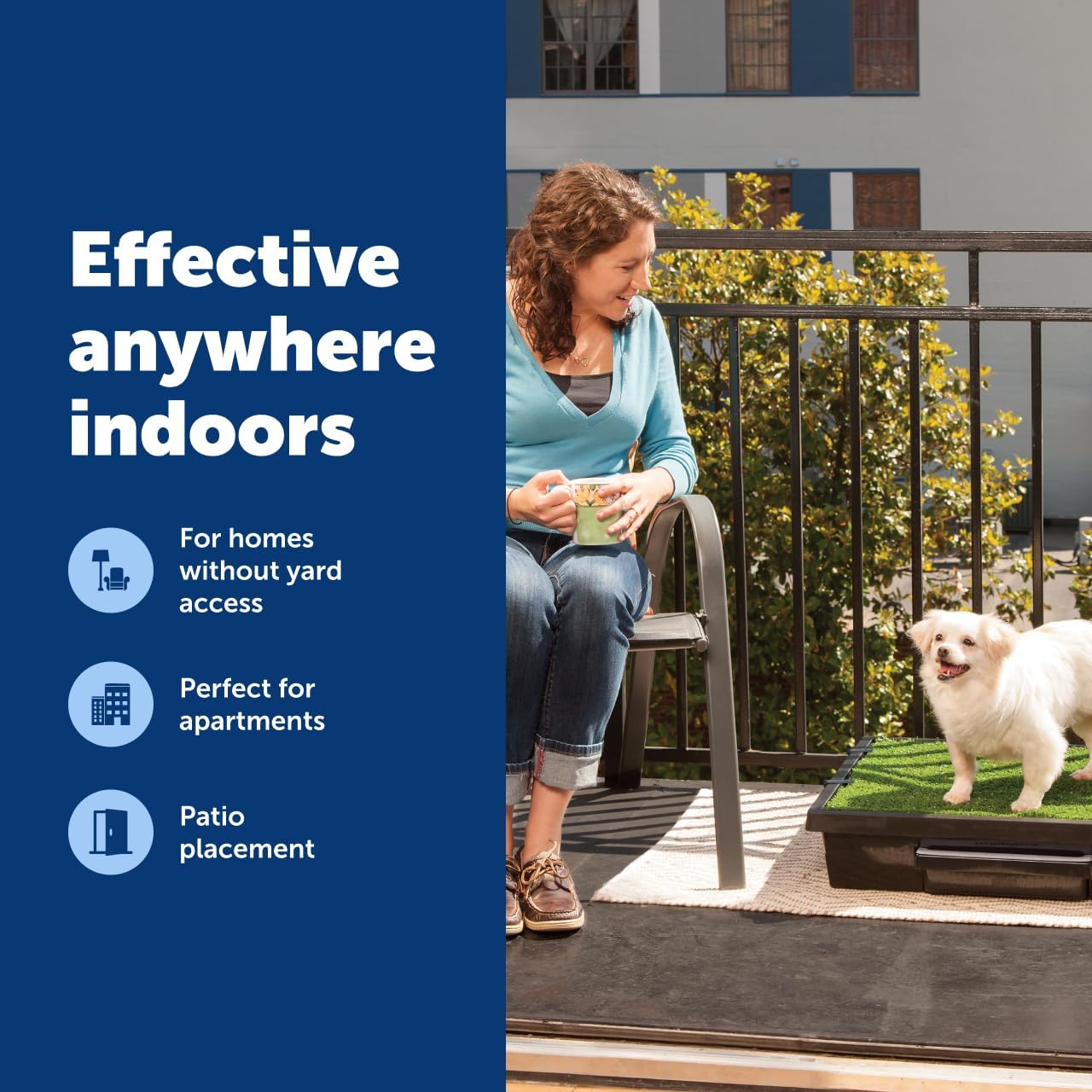 PetSafe Pet Loo Portable Dog Potty - Pet Toilet Alternative for Puppy Pads - Small - Perfect for House Training - Easy-to-Clean Grass Mat