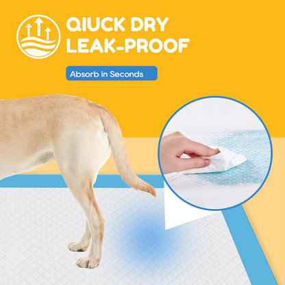 60 Count-30" x 36" XXL Puppy Pads, Extra Large Pee Pads for Dogs, Super Absorbent Disposable Dog Training Pads, Quick Drying, Leak-Proof, Ultra Thick Potty Pads for Dogs, Puppies, Doggie, Cats