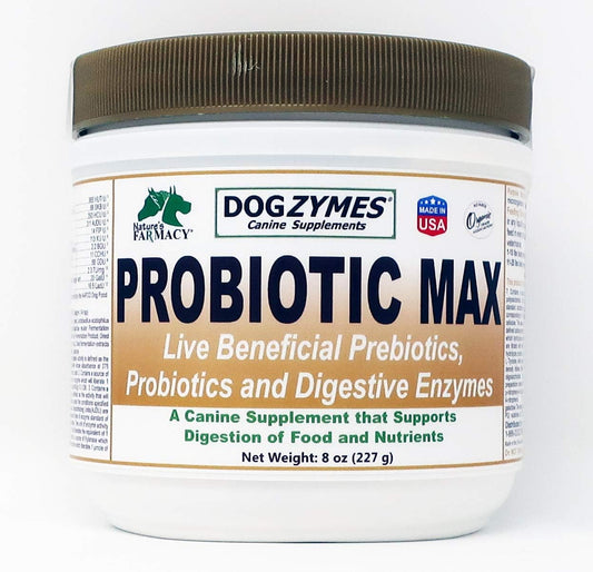 Dogzymes Probiotic Max -10 Billion CFU's Probiotics, Prebiotics, Digestive Enzymes - (8 Ounce)