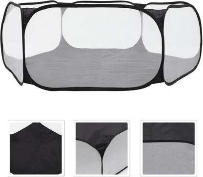 Gadpiparty Foldable Pet Playpen Hexagonal Polyester Mesh Tent Indoor Reusable Puppy Cat Small Animal Enclosure for Home Use
