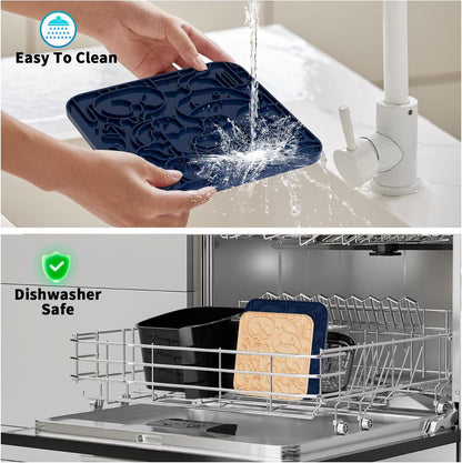 Lick Mat for Dogs & Cats,Dog Lick Mat with Suction Cups for Anxiety Relief, Slow Feeder Dog Licking mat, Puppy Lick mat for Bath Time, Grooming & Training 2 Pack