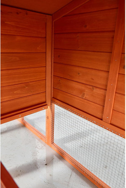 Large Wooden Rabbit Hutch Wood Green Fir Wood Construction Outdoor Lawn, Porch Weather-Resistant Design