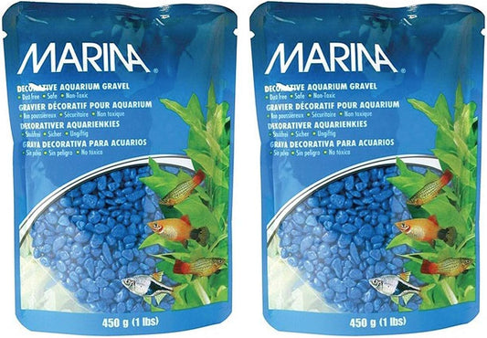 Marina Decorative Gravel, 1-Pound, Blue (Pack of 2)