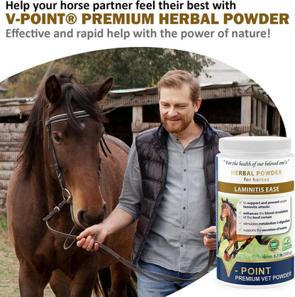 V-POINT - Laminitis Ease - hoof Supplements for Horses - Horse hoof Care Product Based on Natural Herbal Powder - Ideal for Hooves Health and Conditioning (1.0 lb)
