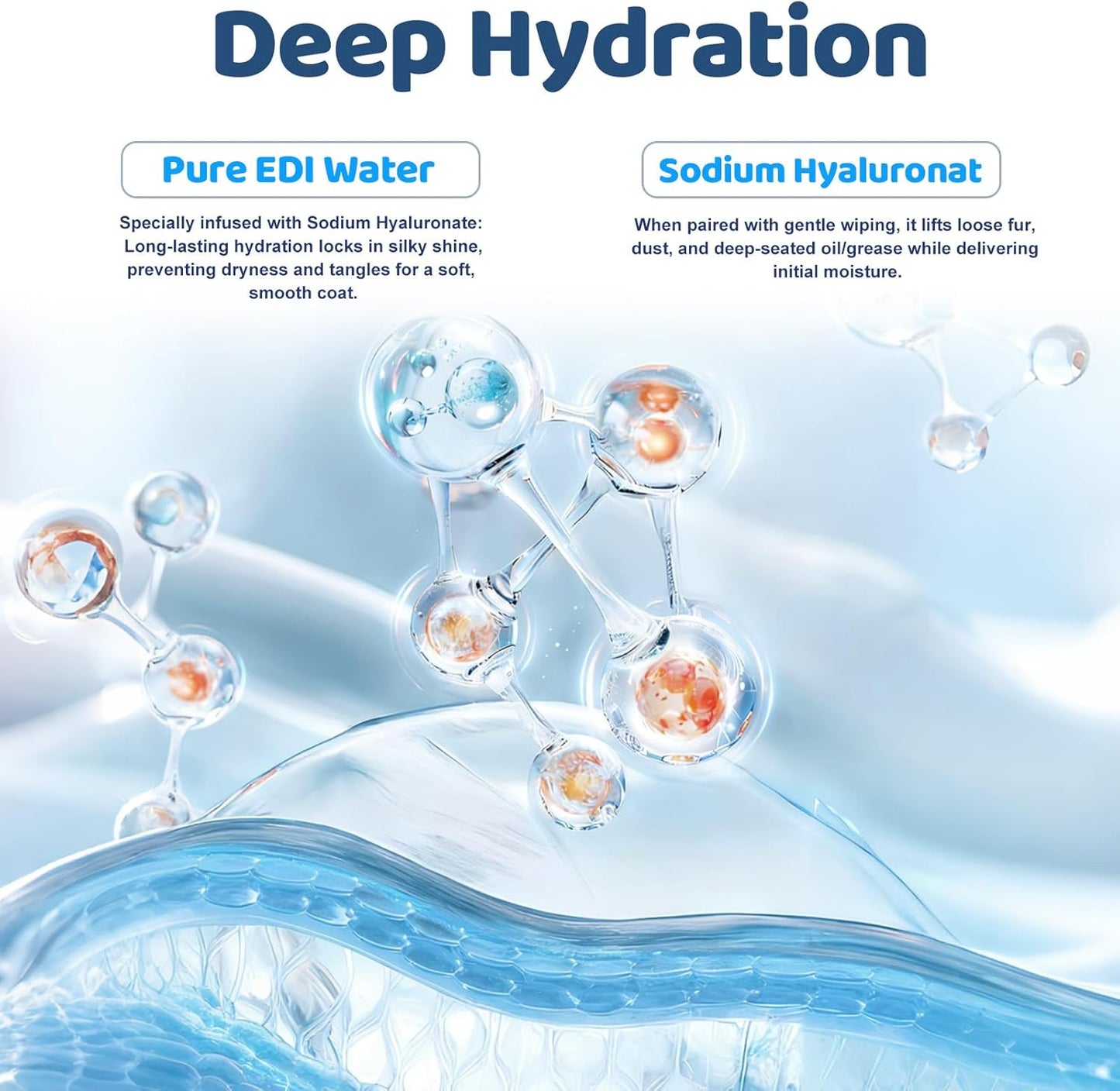 Concentrated Waterless Shampoo with Grooming Glove, No-Rinse & Lick-Safe Essence for Steam Brushes, Gentle Care for Cats/Kittens/Seniors, Manage Shedding & Freshness