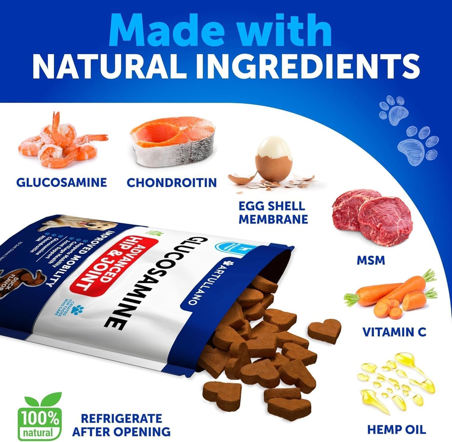 20 in 1 Dog Multivitamin + Glucosamine Chews Bundle - Chewable Vitamins for Hip & Joint Support, Immunity, Mobility, Skin & Digestion - Chondroitin, MSM