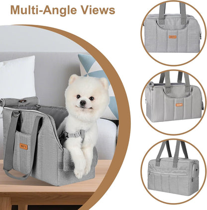 Dog Purse Carrier for Small Dogs Cats Rabbits Up to 13lbs, Lightweight Pet Sling Carriers with Crossbody Strap, Portable Puppy Soft Sided Tote Bag Carrier for Vet,Hiking,Travel Gray