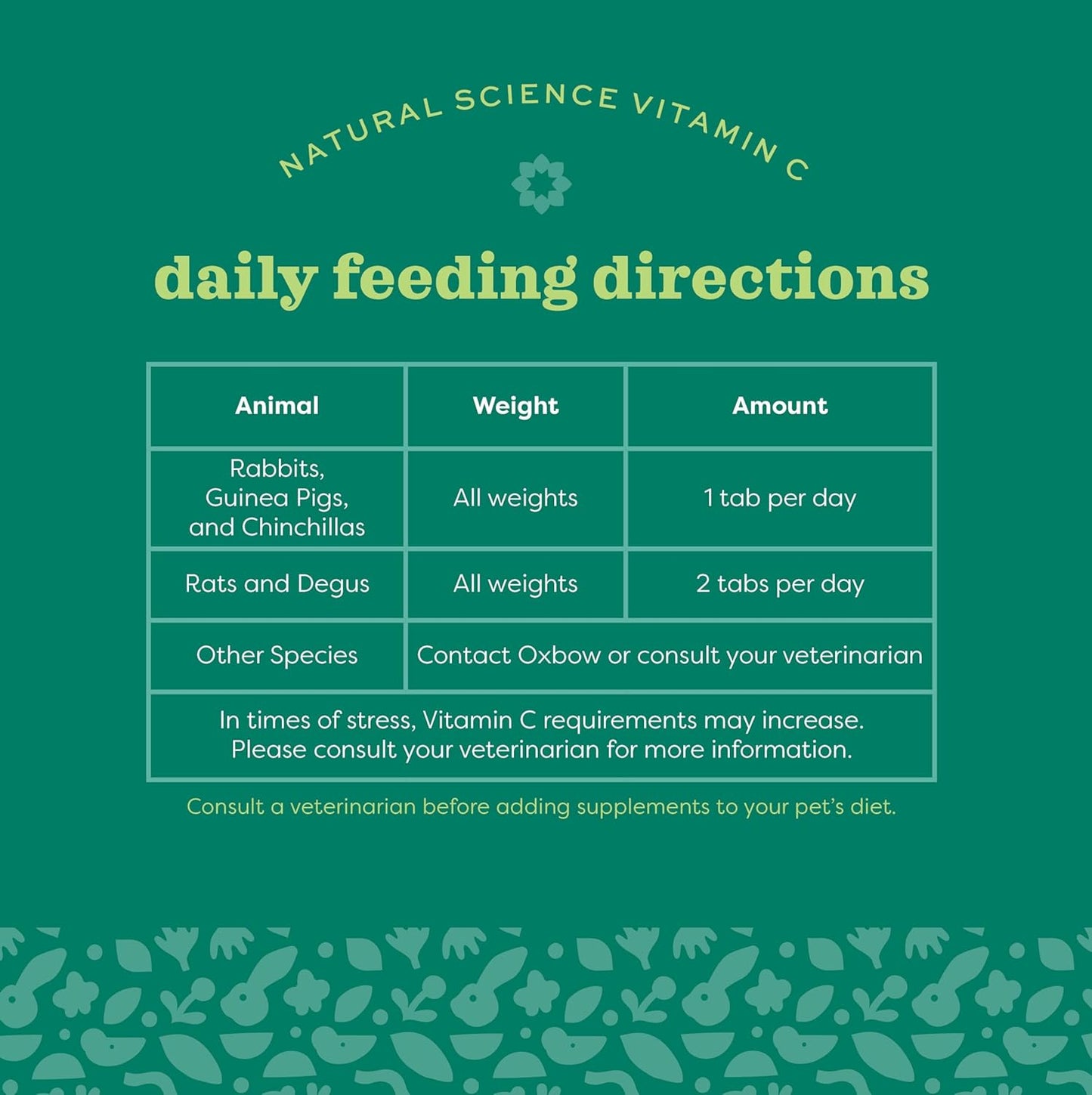 Oxbow Natural Science Vitamin C Supplement, Vitamin C & High-Fiber Timothy Hay, Guinea Pig Items, Made in the USA, Small Pet Supplies, Recommended by Veterinarians, 4.2 oz