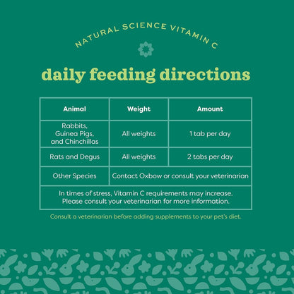 Oxbow Natural Science Vitamin C Supplement, Vitamin C & High-Fiber Timothy Hay, Guinea Pig Items, Made in the USA, Small Pet Supplies, Recommended by Veterinarians, 4.2 oz