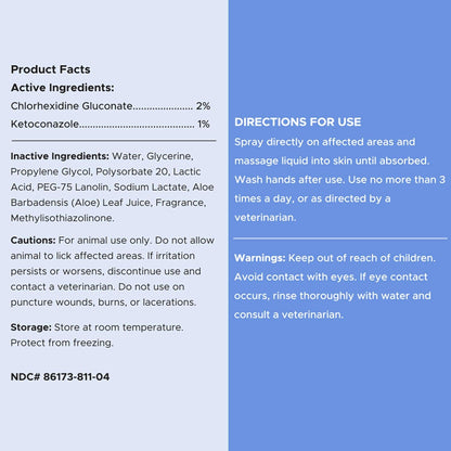Hydrocortisone Spray for Dogs - 4 oz Dog Anti Itch Spray for Irritated Skin, Hot Spots, Flea Bites, Itching, and More - Made with Hydrocortisone and Pramoxine Hydrochloride - Made in the USA