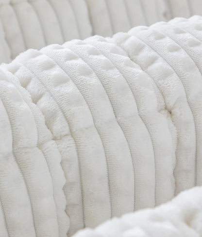 Couch Cover for Dogs Washable, Fuzzy Pet Cover for Sofa, Covers for 3 Cushion Couch Pet Friendly, Non Slip Dog Bed Mat Blanket (White, 27.6x70.9 inch)