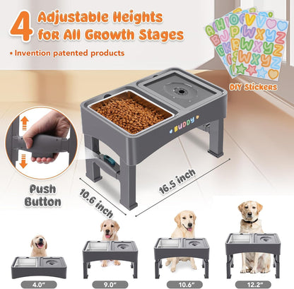 Decflow 1PCS Slow Feeder Dog Food Bowls for Medium Large Dogs, Grey