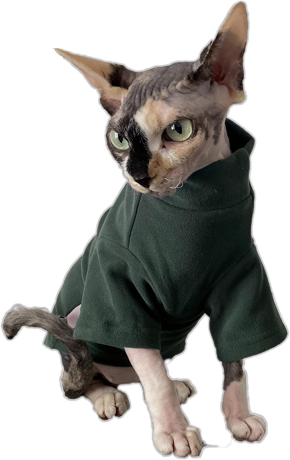 Sphynx Cat Clothes Self-Heating Warm Thermal Underwear Hairless Cat Clothes for Sphynx, Devin, Konnis Cat (L)