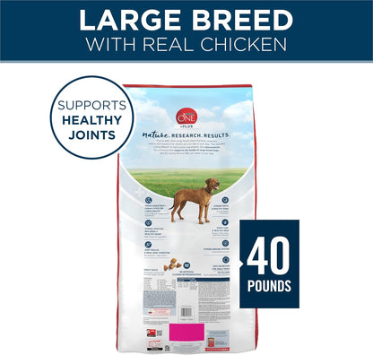 Purina ONE Plus Large Breed Adult Dog Food Dry Formula, Real Protein Rich Natural Chicken Flavor - 40 lb. Bag